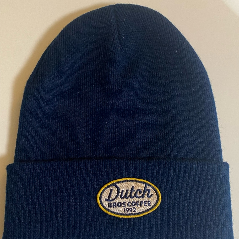 Dutch Bros Blue Knit Hat with Logo